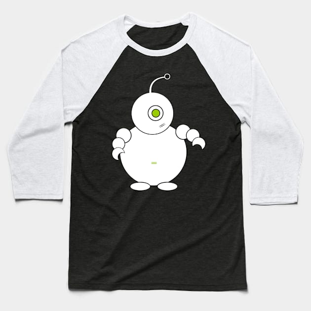 Cute Robot Baseball T-Shirt by freeves